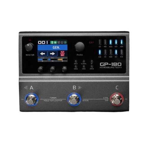 GP-180 Multi-Effects Processor Electric Guitar with Drum Machine Looper USB Support IR File Amp Modeling Footswitch