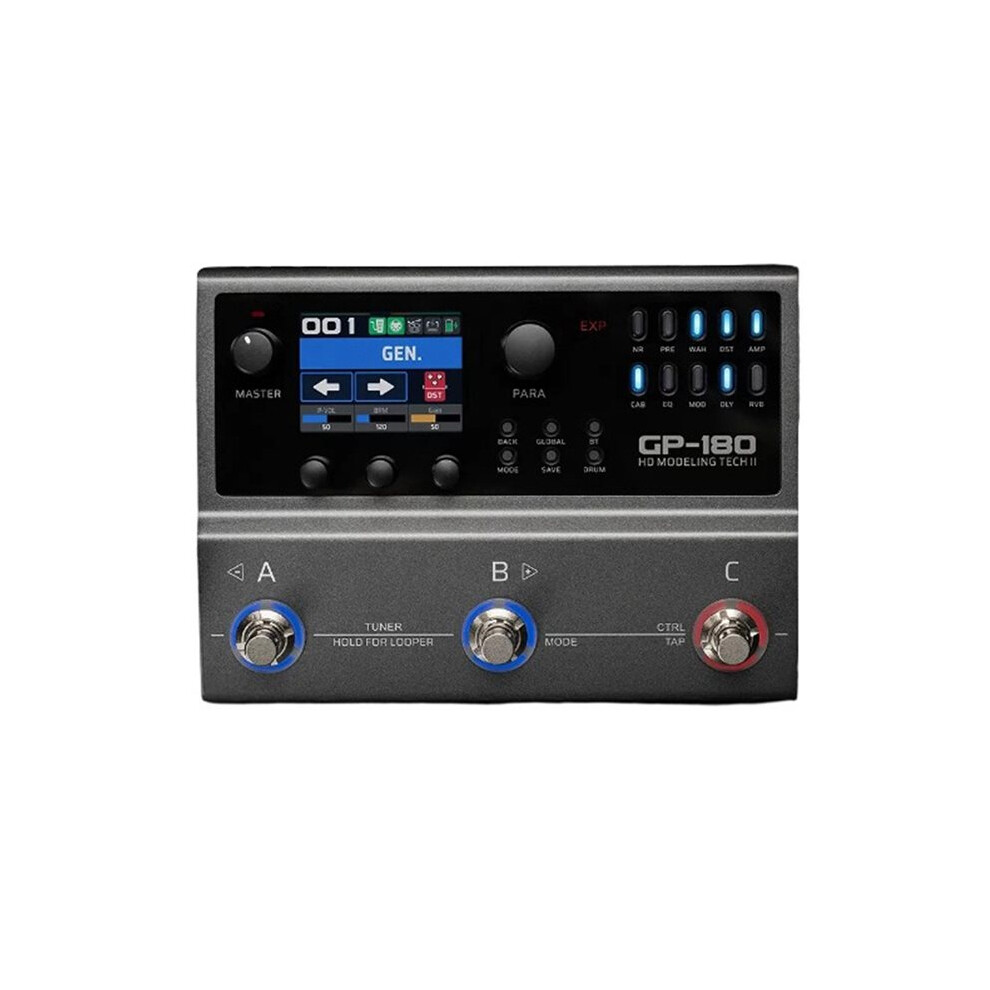 Gp-180 Multi-Effects Processor Electric Guitar With Drum Machine Looper Usb Support Ir File Amp Modeling Footswitch 4712181276810