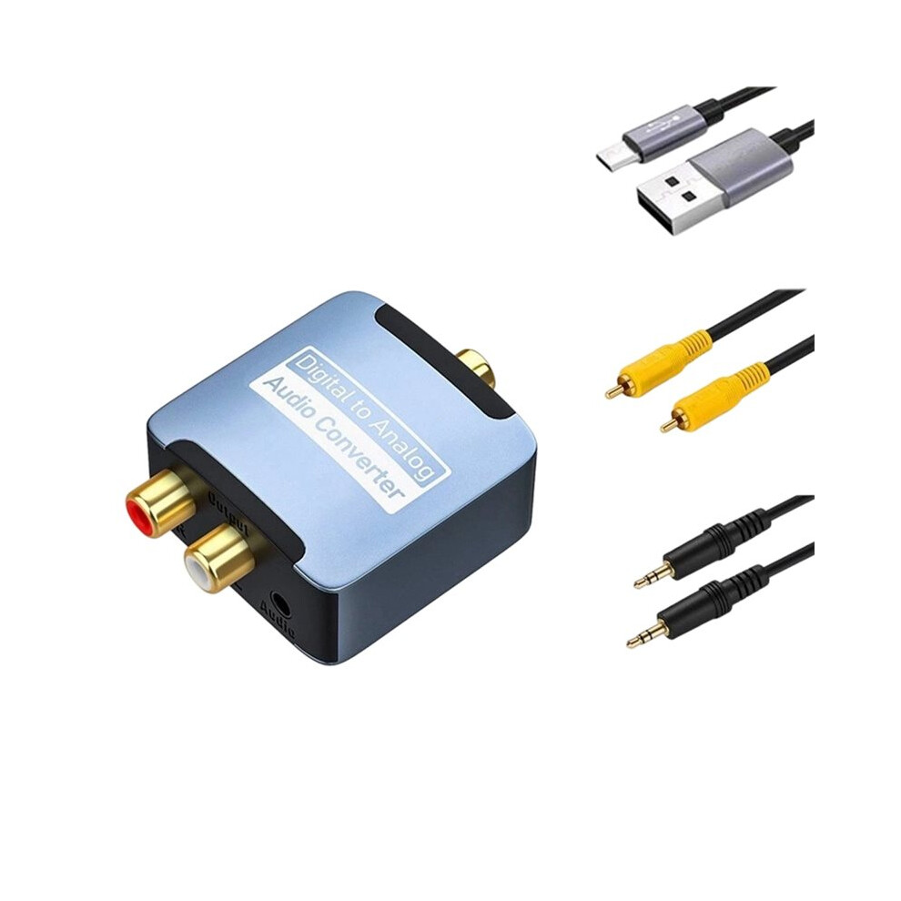 Dac Digital To Analog Audio Converter Optical Spdif/Coaxial To Rca L/R Amplifier Decoder With Fiber Optic Cable 4712920856167