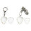 Porte-crochets de guitare transparent, 2 pièces, collier-1 1
