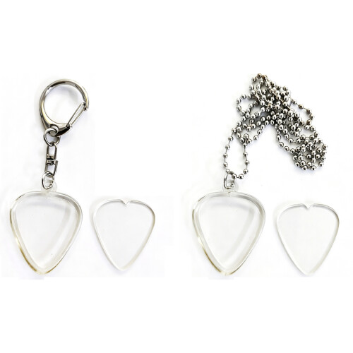 Porte-crochets de guitare transparent, 2 pièces, collier-1