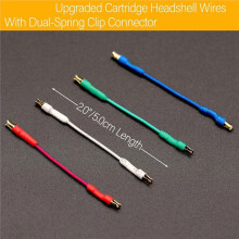 4PCS Draaitafel Headshell Aansluitdraden Veerklem Connector, Phono Cartridge Kabels voor Universele Platenspeler