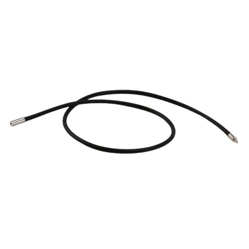 4X Colar de CordãO de Borracha Preta de 3 mm com Fecho de Aço Inoxidável - 18 Polegadas 2