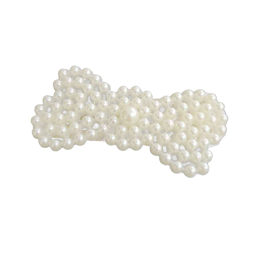 Simple Faux Pearl Hair Barrettes