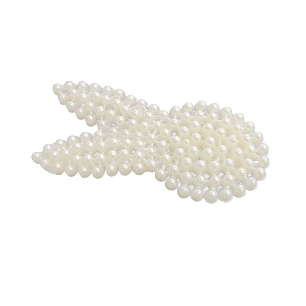Cute Side Bangs Faux Pearl Clip