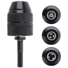 4X Keyless Drill Chuck Adapter, 2-13mm 1/2-20UNF Mount Heavy Duty Converter Tool with SDS  Shank Adaptor