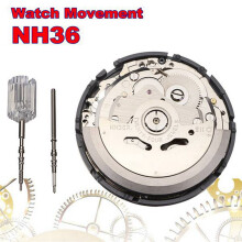 2X Automatik Uhrwerk Uhr Herren Teile Mechanisches Uhrwerk NH36 Uhrwerk Uhr Zubehör Uhr Ersetzen Zubehörteil