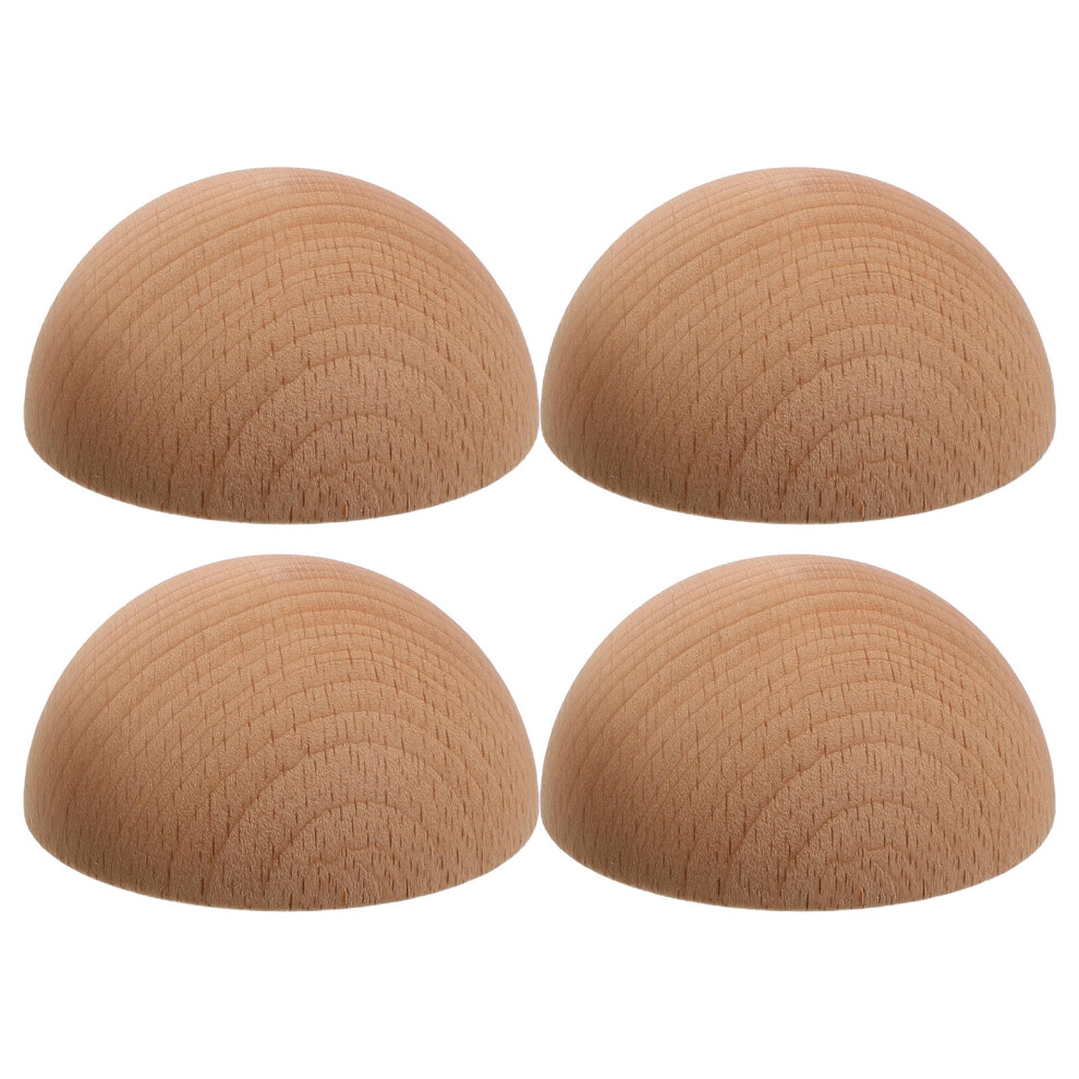4Pcs Unpainted Solid Wood Finials For Cabinet Decor And Stair Railing 374136373995