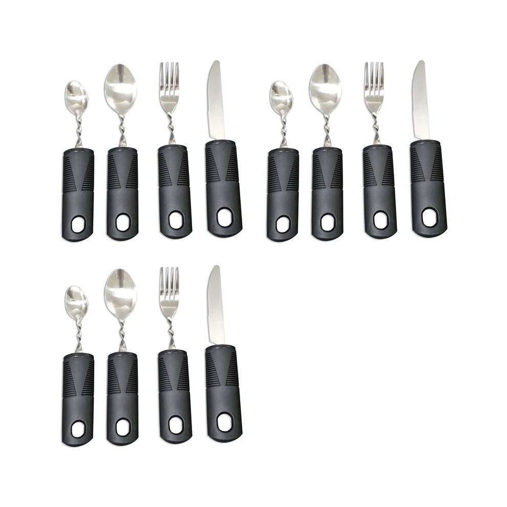 12pcs Bendable Cutlery Disabled Utensil Adult Weighted Utensils Elderly Built Adults Adaptive Tableware Gadgets