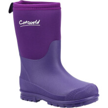 (12 UK Child, Purple) Cotswold Childrens/Kids Hilly Neoprene Wellington Boots