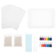 1Set Marble Painting Kit with 12 Assorted Colors for Kids Home Decor