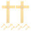 10Pcs Plastic Handheld Prayer Crosses Light Brown Rustic Home Wall Art 1