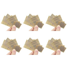 36 Sheets Small 0.12 Inch Alphabet Number Stickers Glitter Alloy Self Adhesive Letters Stickers Gold/Silver (3mm)