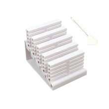 Boîte de rangement en plastique transparent, conteneur de-Blanc