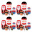 4Pcs Multi Wooden Snowman Nesting Dolls Winter Christmas Doll Set 1
