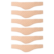 6Pcs Khaki Cotton Sweat Pads Breathable Bra Liners for Summer Comfort