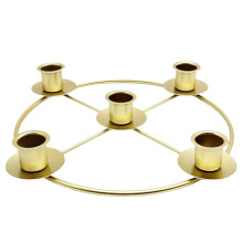 Advent Candle Holder for Christmas, Gold Metal Design for Tapered Candles