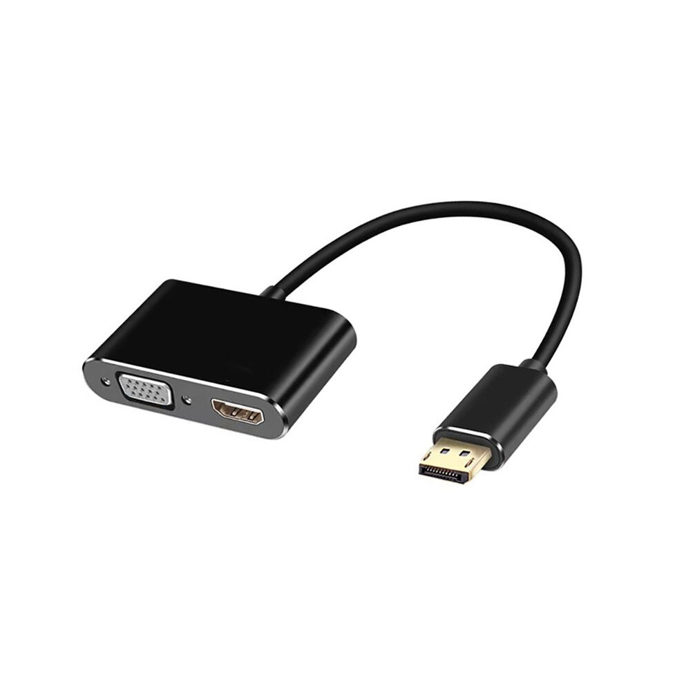 To Vga+Hdtv Converter Computer Monitor Adapter Cable Dp Docking Station Dual Screen With Display Converter 4713194411427