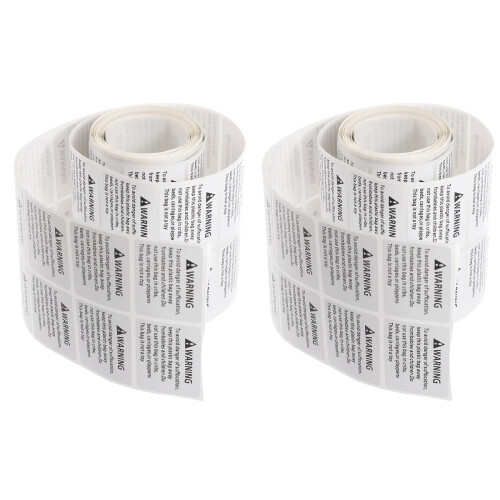 2 Rolls Stickers Caution Tape Tabs Nail White
