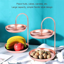 Multifunktions-Servierplatte, Doppeltes Kuchenregal, Schmuckregal, Aufbewahrungstablett, Home Dec, Dessertregal, Kuchenteller, Obsttablett A
