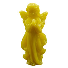 Statue d'ange gardien en cristaux de guérison,-pierre jaune