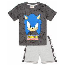 (8-9 Years, Grey) Sonic The Hedgehog Boys Gaming Short Pyjama Set