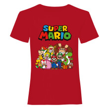 (M, Red) Super Mario Unisex Adult Character T-Shirt