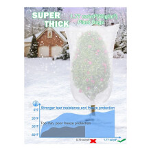 Plantenhoezen Vorstbeschermingsjas, 2,6Ft X 1,20M Herbruikbare Winterplantenhoezen met Trekkoord en Ritssluiting, 2 Stuks