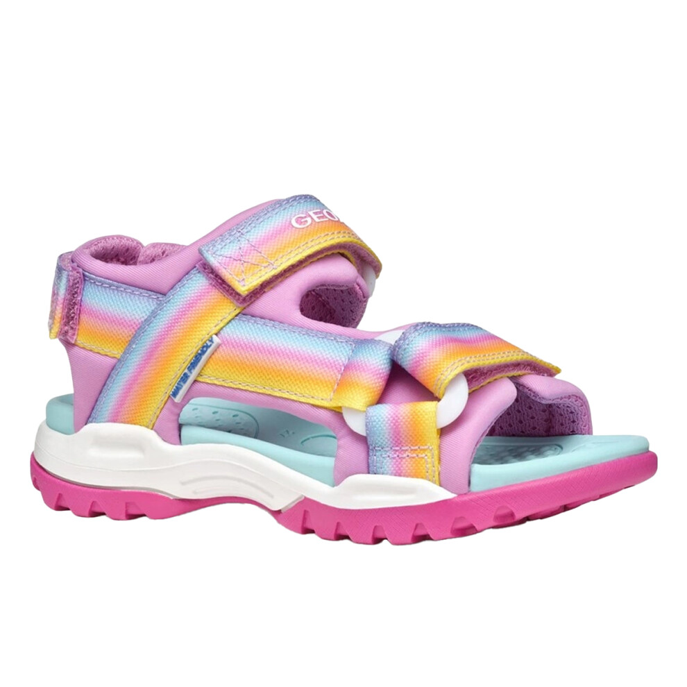 Geox (13 Uk Child, Dark Pink/Multicoloured) Girls J Borealis Sandals Multicoloured