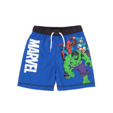 (4-5 Years, Blue/Green/Black) Marvel Boys Swim Shorts