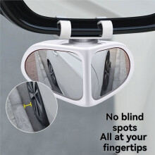 Car Rearview Mirror Blind Spot Mirror Front and Rear Wheels 360 Adjustable Wideangle Blind Spot Reflective Reversing