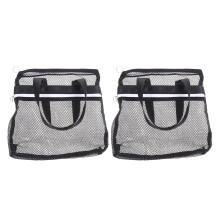 2Pcs De Higiene De Malla Preta Nylon Com Alça Para Uso Diário