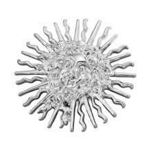 Broche élégante en forme de divinité du soleil,-Argent 1