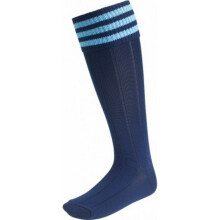 (3 UK-6 UK, Navy/Sky Blue) Euro Childrens/Kids Stripe Detail Football Socks