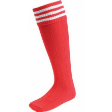 (3 UK-6 UK, Scarlet/White) Euro Childrens/Kids Stripe Detail Football Socks