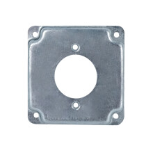 Panneau de boîte métallique carré, plaque-panneau rond central