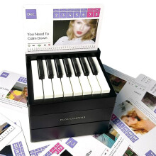 Calendario de Piano Negro 2024, Calendario de Escritorio de Piano Reproducible, Regalo para Fanáticos