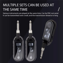 M02 UHF-Gitarren-Funksender/-Empfänger, 30 M Reichweite, Aktive Geräuschunterdrückung, Typ-C-Aufladung, 8-Stunden-Akku, Mehrfachnutzung