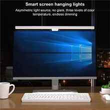 Barra de Luz para Monitor de 50 cm, Lámpara de Escritorio USB con Atenuación Continua, Luz de Lectura Colgante para Mesa de Estudio.