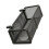 Adaptable Iron Balcony Flower Stand Suspended Type-Black 1