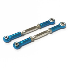 für Slash 4X4 Aluminium Lenkspanner Spur Stangen Kopf GestäNge 85Mm-97Mm M3 Konfektionierte Gelenk KöPfe Hohl Kugeln Rechts, Blau