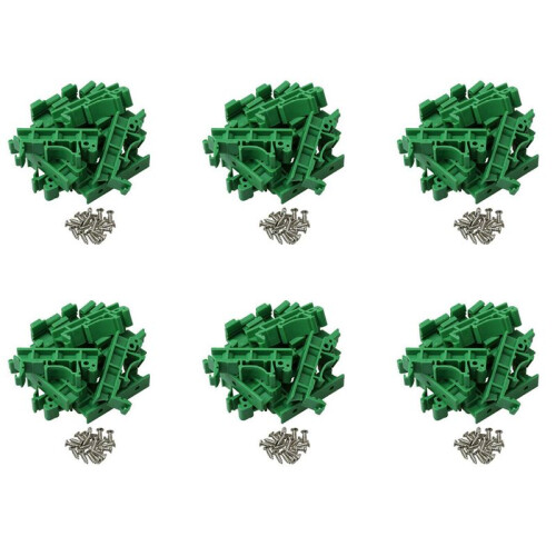 120Pcs DRG-01 PCB for DIN 35 Rail Mount Mounting Support Adapter Circuit Board Bracket Holder Carrier Clips Connectors