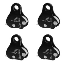 4X Rope Ascender, Rock Climbing Tree Arborist Rope Grab Zelfsluitende Rope Grip voor Outdoor Klimmen en Redding 8-13MM, Zwart