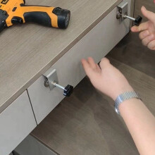 2Pcs Home Improvement Smooth Woodworking Drawer Front Installation Clamp Hardware Jig Accessories Stainless Steel L