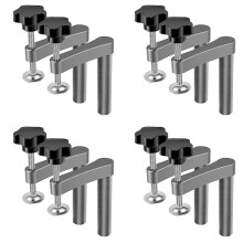 8Pcs Bench Dog Clamp Stainless Steel Dog Hole Clamp Adjustable Bench Desktop Clip for Woodworking (20mm/0.79Inch)