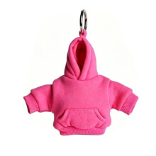 Trendy Miniature Hoodie Key Accessory Stress Ball-Rose Red