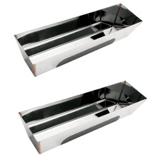 2X 12HRG Moule à Boue Heliarc en Acier Inoxydable Profilé Antidérapant, 14 Pouces