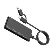 Multifunktions-7-in-1-Kartenleser unterstützt CF XD-USB A und C
