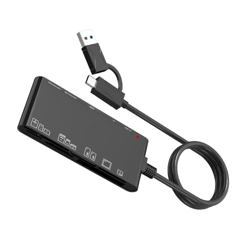 Multifunktions-7-in-1-Kartenleser unterstützt CF XD-USB A und C