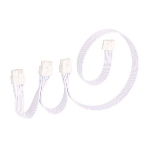 Câble 12VHPWR de 60 cm à trois connecteurs 8 broches pour-Blanc